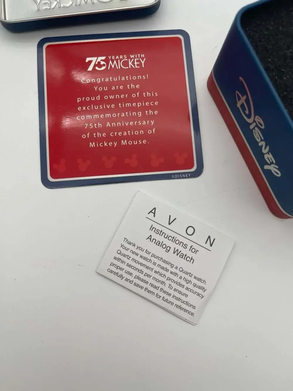 Vintage Avon Disney 75 Years With Mickey Mouse 75th Anniversary Watch in Collect